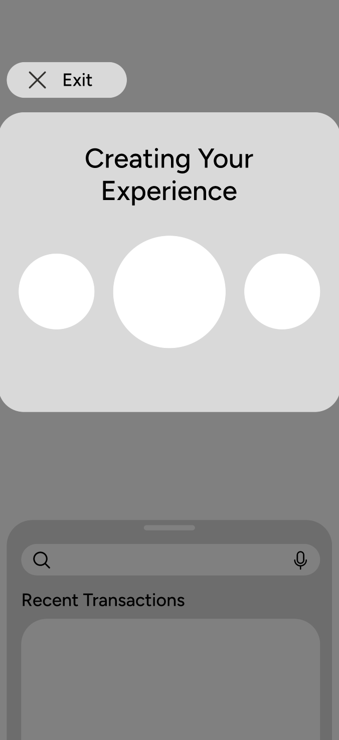 Terminal creating experience wireframe